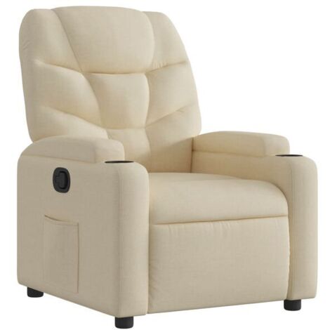 Fauteuil inclinable en tissu beige