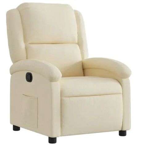 Fauteuil inclinable en tissu beige