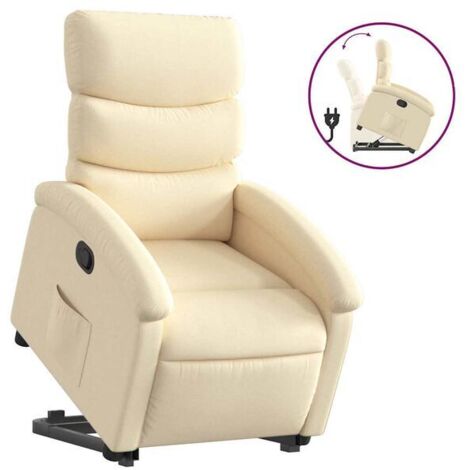 Fauteuil inclinable en tissu beige