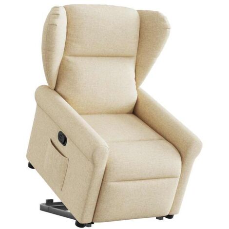 Fauteuil inclinable en tissu beige
