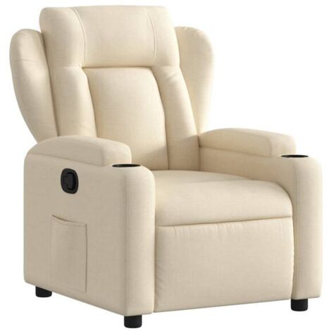 Fauteuil inclinable en tissu beige