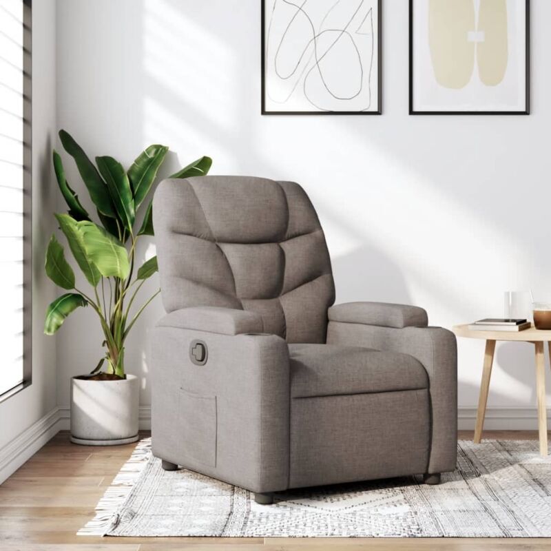 Vidaxl - Fauteuil inclinable Taupe Tissu