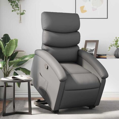 Fauteuil inclinable Gris Similicuir vidaXL