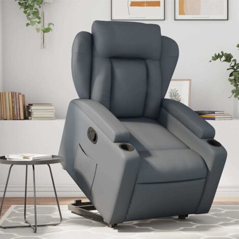 Fauteuil inclinable Gris Similicuir vidaXL