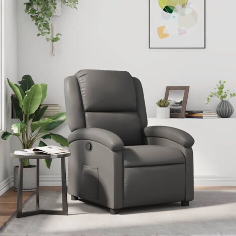 Fauteuil inclinable Gris Similicuir vidaXL