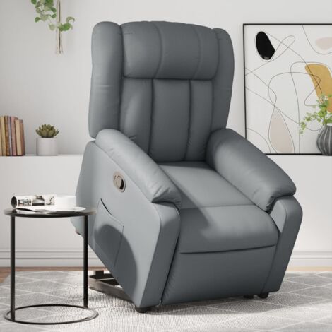 Fauteuil inclinable Gris Similicuir vidaXL