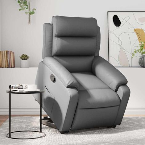 Fauteuil inclinable Gris Similicuir vidaXL