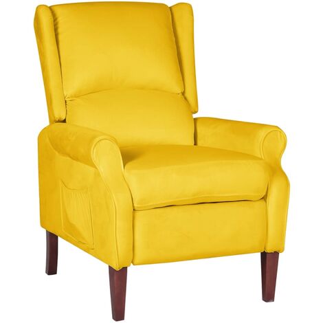 Fauteuil Inclinable Velours Meuble de Salon Salle de Séjour Multicolore vidaXL