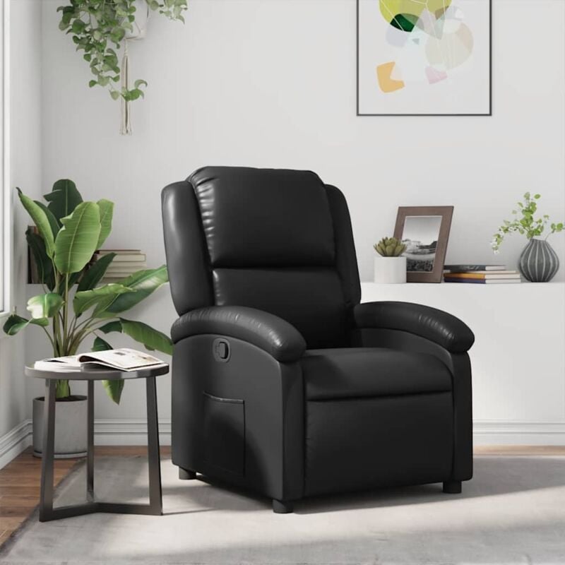 Fauteuil inclinable Noir Similicuir Vidaxl