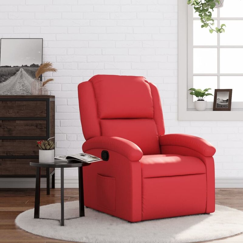 Vidaxl - Fauteuil inclinable Rouge Similicuir