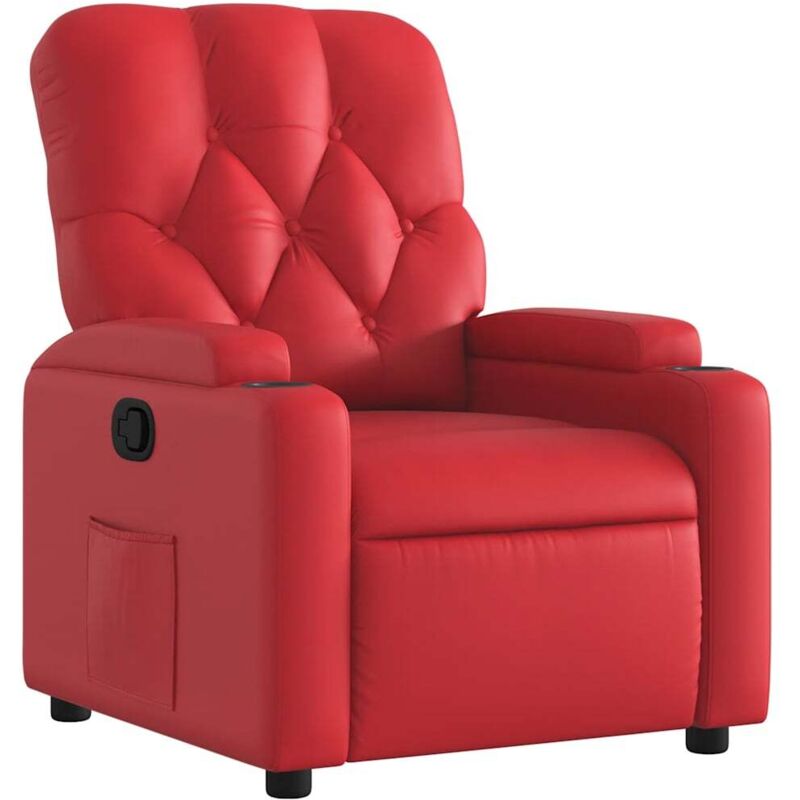 Fauteuil inclinable Rouge Similicuir Vidaxl