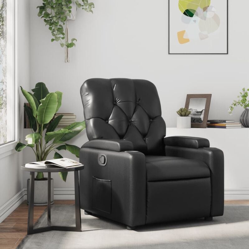 Fauteuil inclinable Noir Similicuir Vidaxl