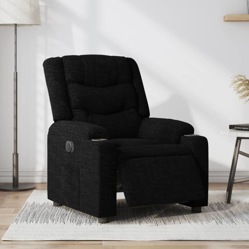 Vidaxl - Fauteuil inclinable électrique Noir Tissu
