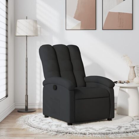 Fauteuil inclinable Noir Tissu vidaXL