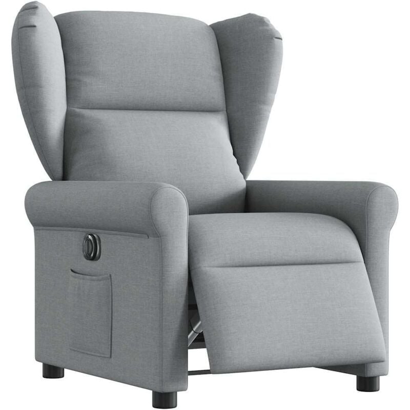 Vidaxl - Fauteuil inclinable électrique Gris clair Tissu