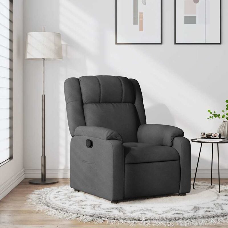 Vidaxl - Fauteuil inclinable Gris foncé Tissu