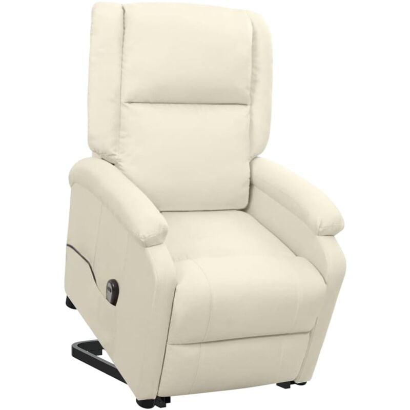 Fauteuil Crème Tissu Vidaxl