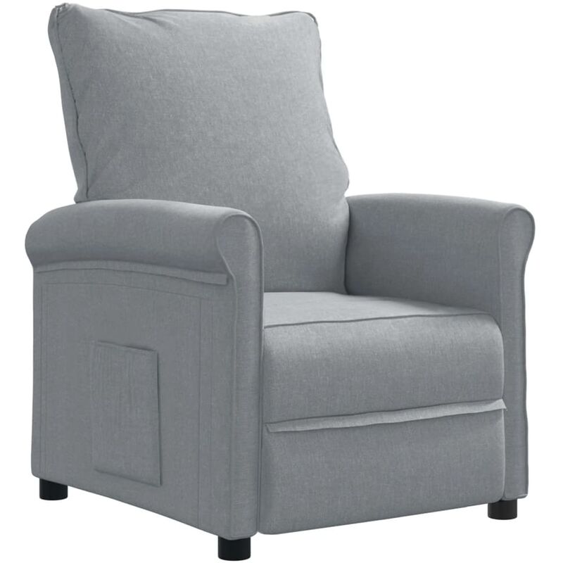 Fauteuil Inclinable TV Tissu Gris Clair