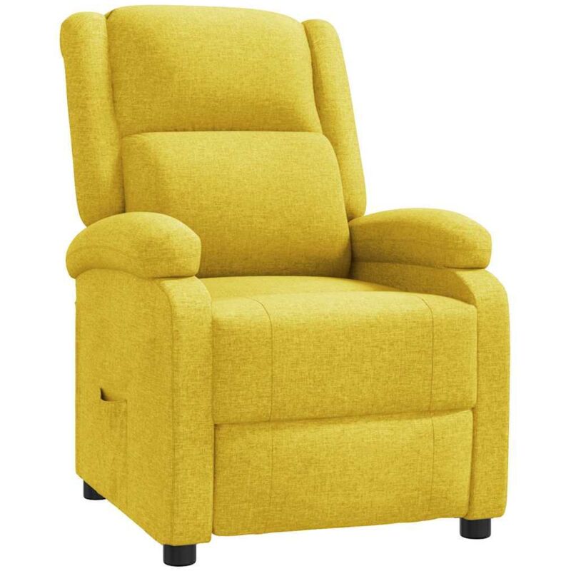 Vidaxl - Fauteuil inclinable Jaune Tissu