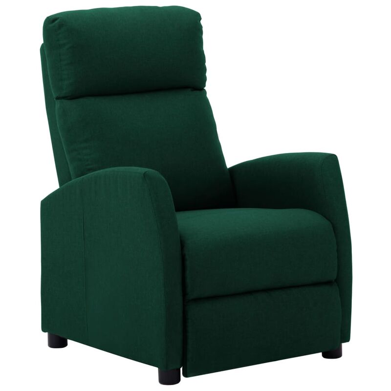 Fauteuil inclinable Vert foncé Tissu