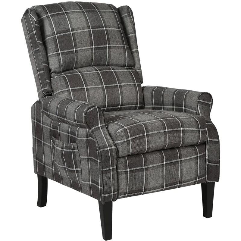 Les Tendances - Fauteuil inclinable Gris Tissu vidaXL