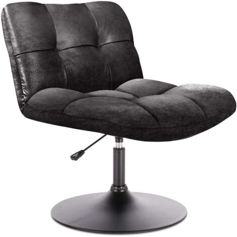 Fauteuil industriel style vintage en PU noir, taille unique, THE HOME DECO FACTORY