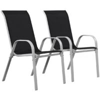 Fauteuil jardin Textilène "Cordoba" - Phoenix - Noir - Lot de 2
