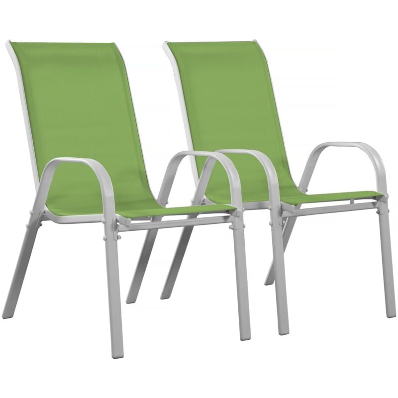 Habitat Et Jardin - Fauteuil jardin Textilène 'Cordoba' - Phoenix - Vert - Lot de 2