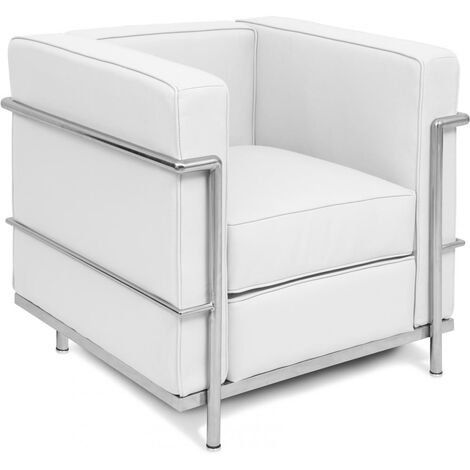 Fauteuil Kart2 - Cuir Premium Blanc