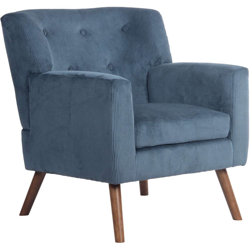 Fauteuil Kioni Cord Bleu