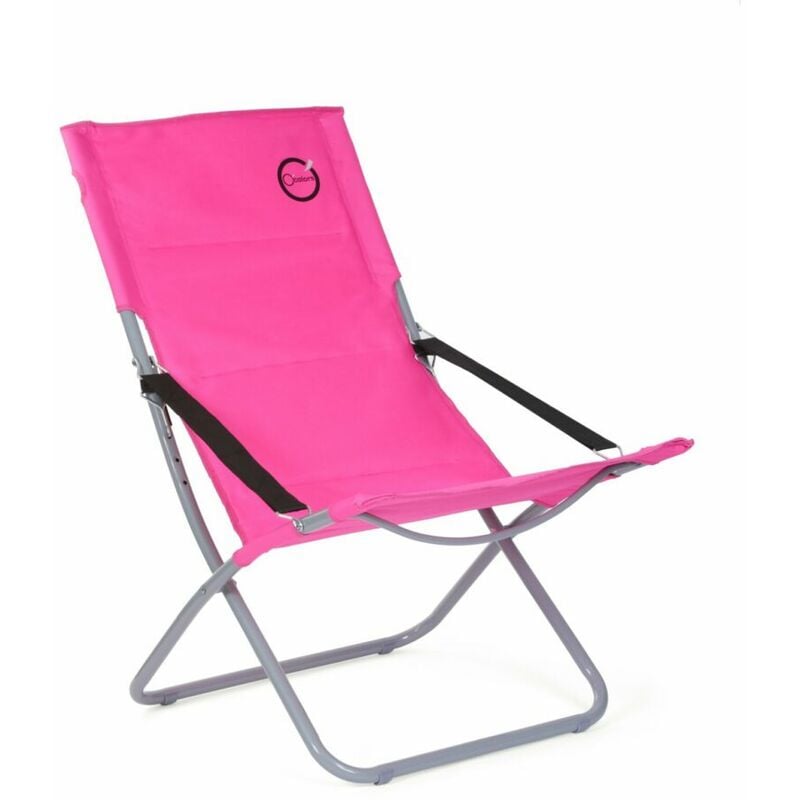 Fauteuil loggia 4 positions Rose - Structure Pliable