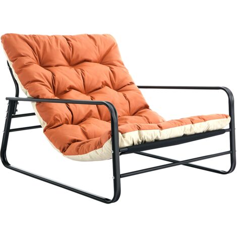 Fauteuil Lounge Luxura Grand Confort – Élégance Intérieur et Extérieur, Orange