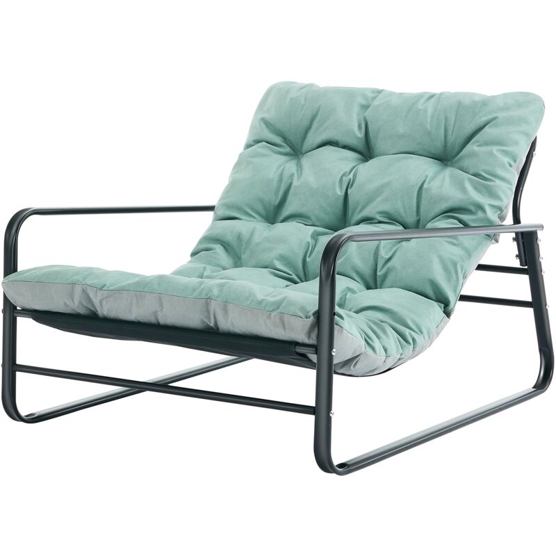 Homemiyn - Fauteuil Lounge Luxura Grand Confort – Élégance Intérieur et Extérieur, Vert Cyan