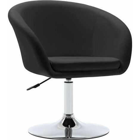 Fauteuil lounge salon salle à manger bureau noir FAL09015