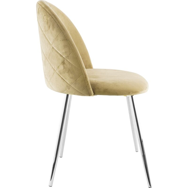 mediawave store - fauteuil lounge shelby 50x45x80h cm fauteuil vintage velours et pieds argent couleur: tourterelle