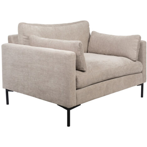 Fauteuil love seat en tissu beige - SUMMER