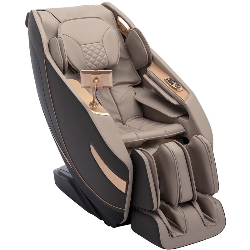 Fauteuil massant en simili -Syst&egrave;me zero gravit&eacute; - Beige - MOWATA 