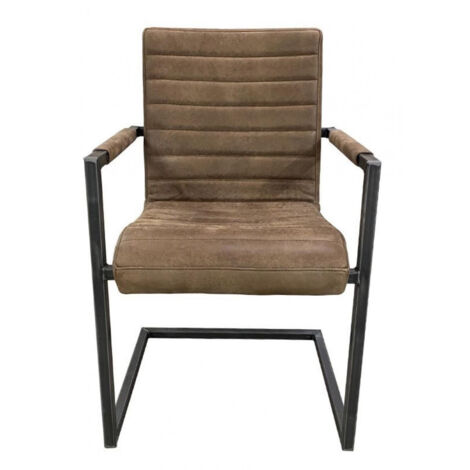Fauteuil matteo en cuir personnalisable - Cuir - Marron - Interior's
