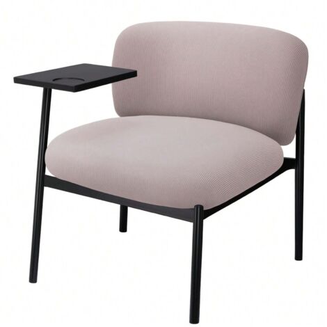 Fauteuil moderne à oreilles, fauteuil relax avec structure métallique, canapé d'appoint pour salon/chambre/jardin,Violet