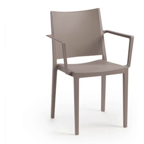 Fauteuil Mosk en polypropylène gris tourterelle