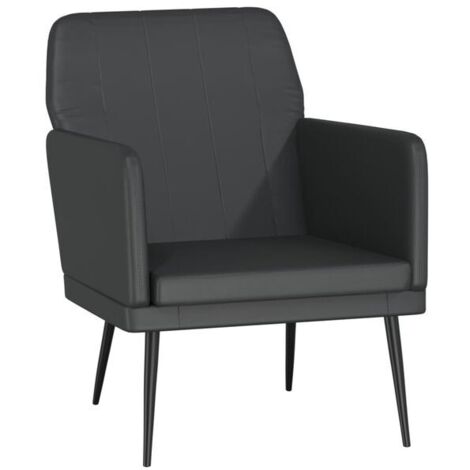 Fauteuil noir, dimensions : 61 x 78 x 80 cm, similicuir