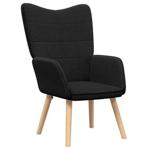 Fauteuil noir, dimensions : 62 x 67 x 95,5 cm, revêtement en velours.