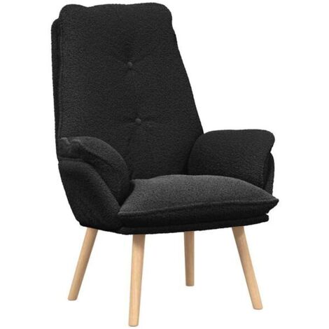 Fauteuil noir, dimensions : 69 x 74 x 93 cm, tissu velours.