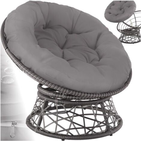 Fauteuil papasan en rotin Gargano rotatif -