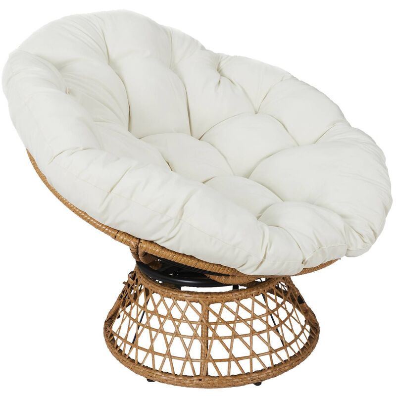 Fauteuil papasan polyrotin rotatif. loveuse outdoor/indoor Ø96cm