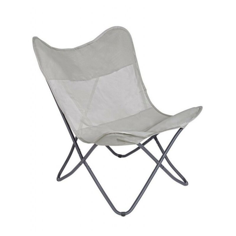 Chaise de mer pliante en textilène Naturel BUTTERFLY GABICCE 77,5x81x h89 cm