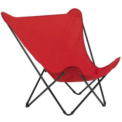Fauteuil Papillon Grande Largeur - Pop Up Xl - Airlon - Rouge Garance - Lafuma Mobilier