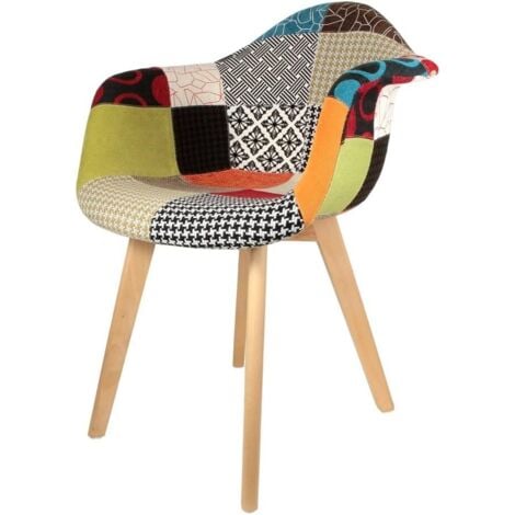 ATMOSPHERA Fauteuil patchwork scandinave de la marque The Concept Factory