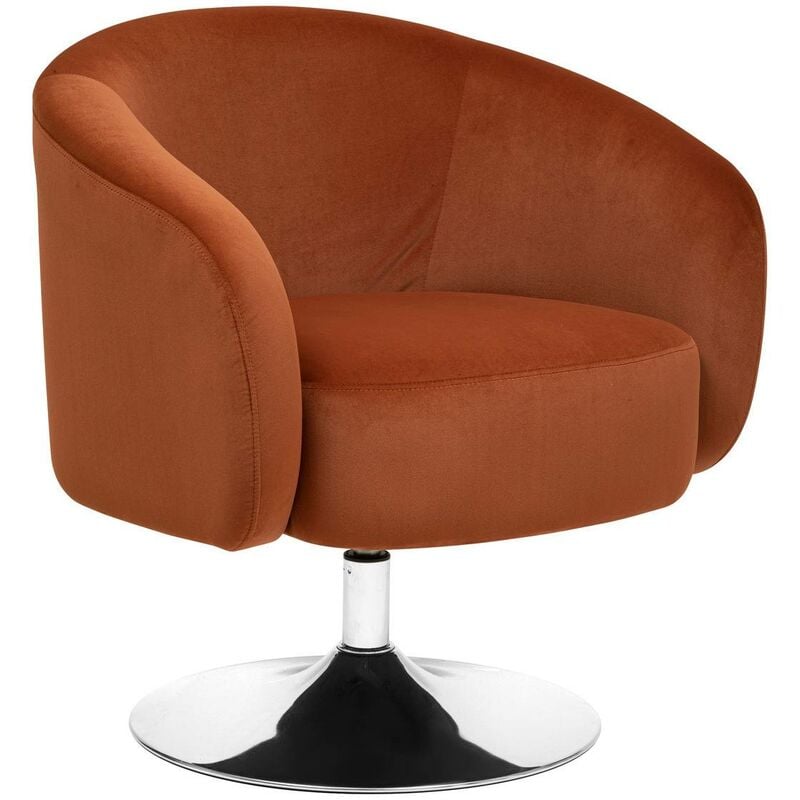 Fauteuil Edith en velours H73cm ambre Atmosphera créateur d'intérieur