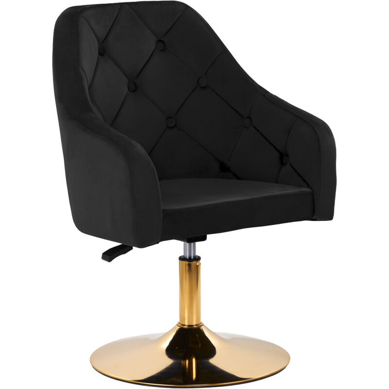 Fauteuil pivotant 4Rico QS-BL14G velours noir